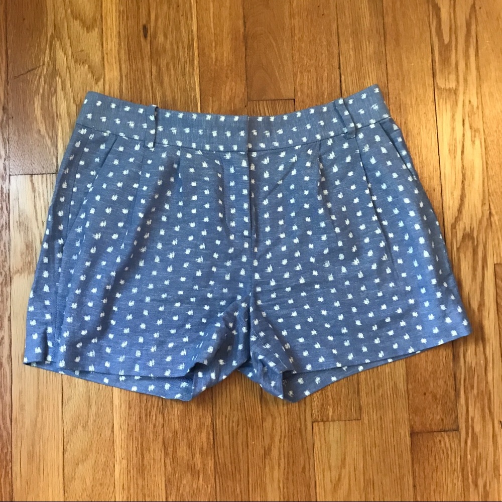JCrew patterned cotton/linen shorts 00